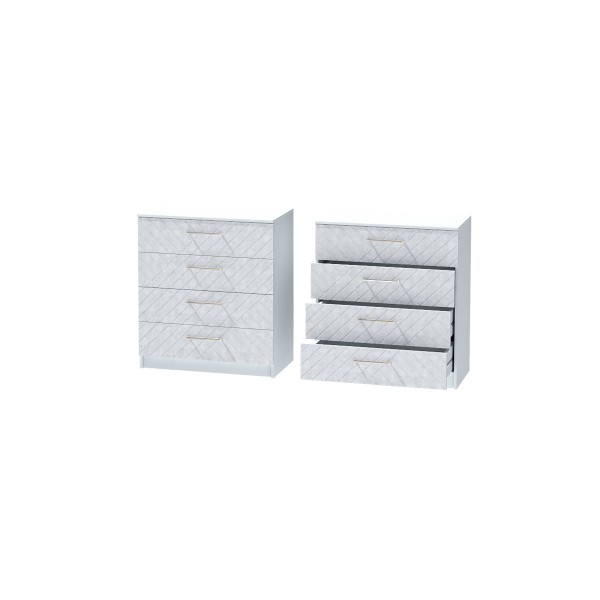 Комод 1 Иннэс-7 МДФ Бетон снежный (Диал) в Луганске, ЛНР